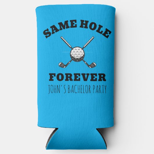 Same Hole Forever vrijgezellen golf vrijgezellenfe Seltzer Blikjeskoeler (Voorkant)