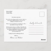 Same Love Downsize Huwelijk Eenvoudige Elegante Fo Briefkaart (Achterkant)