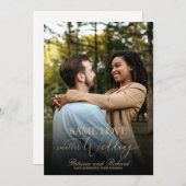 Same Love Downsize Huwelijk Eenvoudige Elegante Fo Kaart (Voorkant / Achterkant)
