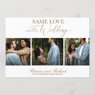 Same Love Downsize Wedding 3 Foto Eenvoudig Elegan Kaart