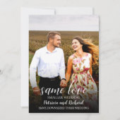 Same Love Downsize Wedding Aankondiging Foto (Voorkant)