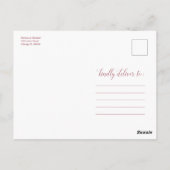 Same Love Downsize Wedding Roos Gold Briefkaart (Achterkant)