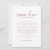 Same Love Downsize Wedding Roos Gold Kaart (Voorkant)