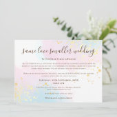 Same Love Kleinere Huwelijks Script Roze Teal Goud Aankondiging (Staand voorkant)