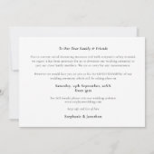 Same Love Kleinere Trouwfeest Downsize Foto Script Aankondiging (Achterkant)