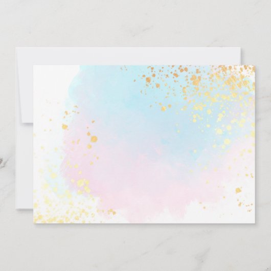 Same Love Kleinere Trouwscript Pink Teal Goud Aankondiging (Achterkant)