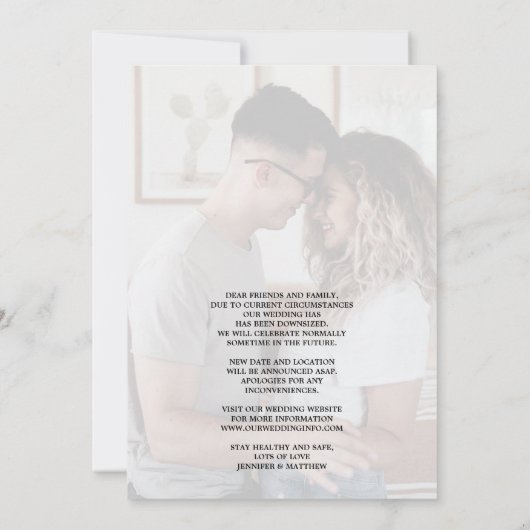 Same Love MICRO Datum Huwelijk Typografie Foto Aankondiging (Achterkant)