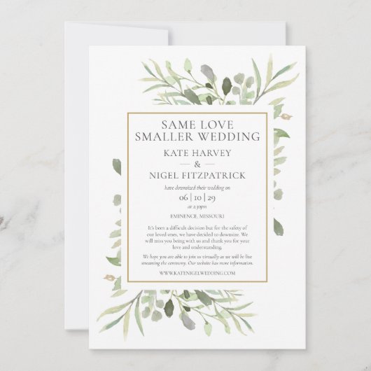 Same Love Micro Verkleinde Foto Bruiloft Kaart (Voorkant)