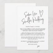 Same Love Smaller Wedding Downsized Script Lettert Aankondiging (Voorkant / Achterkant)