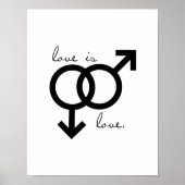 Same-Sex Love is Love (man) Poster (Voorkant)