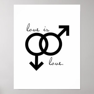 Same-Sex Love is Love (man) Poster