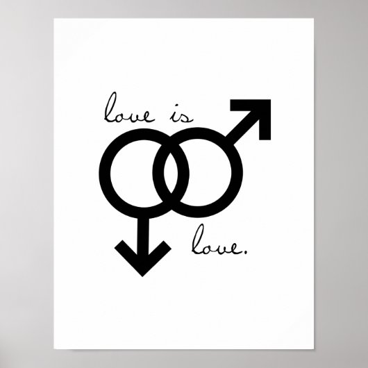 Same-Sex Love is Love (man) Poster (Voorkant)