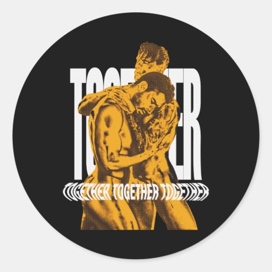 Samen 1 ronde sticker (Voorkant)