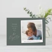 Samen 2021 Neutrale kerstkaart met foto's (Staand voorkant)