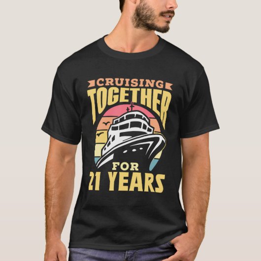 Samen 21 jaar bruiloft cruise Anni T-shirt (Voorkant)