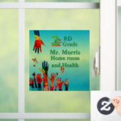 Samen 3e klas school raamfolie raamsticker (Huis)