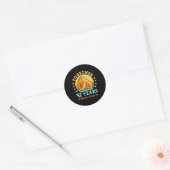 Samen 42 jaar voor altijd naar 42e bruiloft Anniv Ronde Sticker (Envelop)