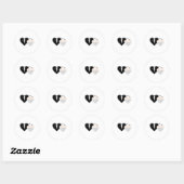 Samen 4 Ooit Novelty Bride & amp; Bruidegom Weddin Ronde Sticker (Vel)