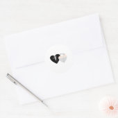 Samen 4 Ooit Novelty Bride & amp; Bruidegom Weddin Ronde Sticker (Envelop)