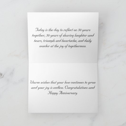 Samen 50 jaar vieren kaart (Binnen)