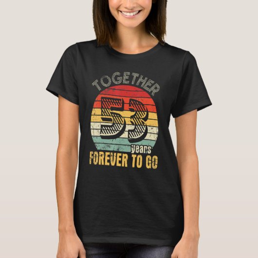 Samen 53 jaar voor altijd samen om met gehuwde ech t-shirt (Voorkant)