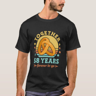 Samen 58 jaar, oneindig door te gaan 58ste trouwda t-shirt