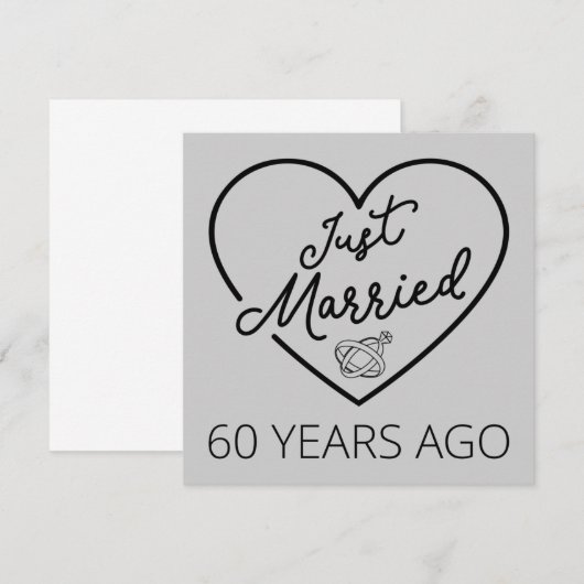 Samen 60 Jaar Getrouwd III Kaart (Voorkant / Achterkant)