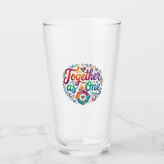 Samen als één T-shirt – Grafiek voor eenheid en ve Glas