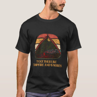 Samen als kampvuur en Smores Camg Gezegden Cam T-shirt