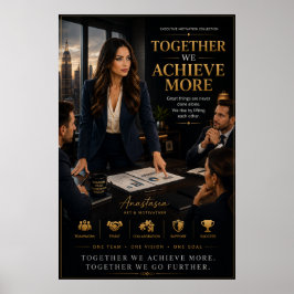Samen bereiken we meer – Teamwerk Motivatie Pos Poster