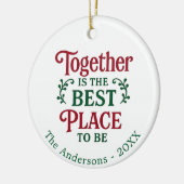Samen beste plaats citaat typografie Kerstmis Keramisch Ornament (Links)