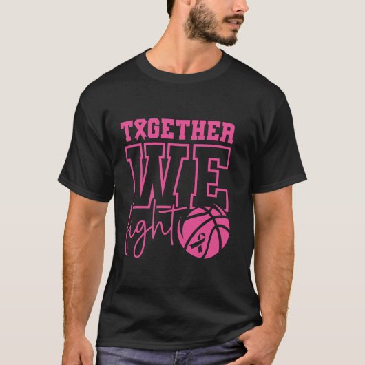 Samen bestrijden we basketbalborstkanker Awarene T-shirt (Voorkant)