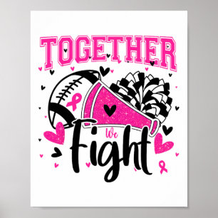 Samen bestrijden we borstkanker Cheer Pink Ribbon Poster