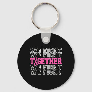 Samen bestrijden we borstkanker - roze rib sleutelhanger