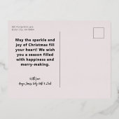 Samen Beter Drie Foto's Folie Feestdagen Briefkaart (Achterkant)