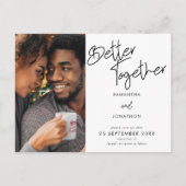 Samen beter Fotoscript De datum opslaan Aankondigingskaart (Voorkant)