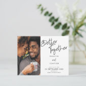 Samen beter Fotoscript De datum opslaan Aankondigingskaart (Staand voorkant)