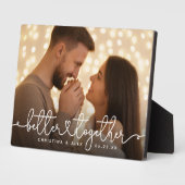 Samen Beter Modern Schrift Custom Trouwfoto Fotoplaat (Zijkant)