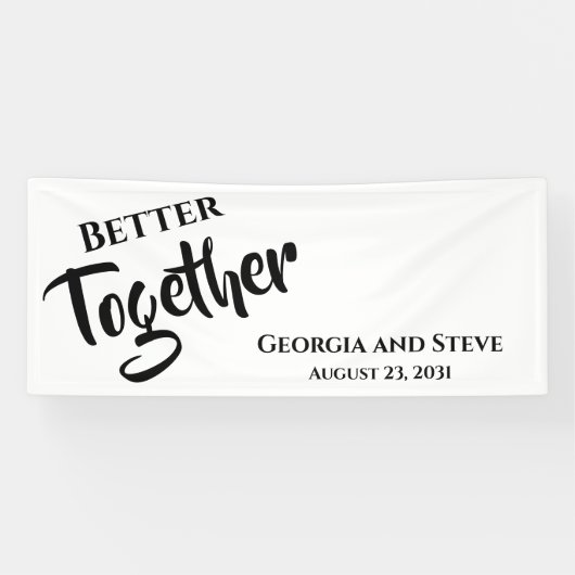 Samen Beter Persoonlijke Trouwfeest Banner (Horizontaal)