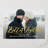 Samen beter REAL FOIL Save The Date Kaart (Voorkant)