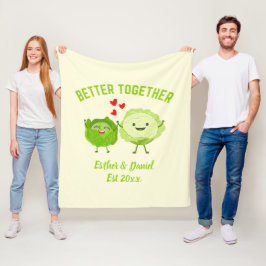 SAMEN BETTER Kool Valentijnskoppel Fleece Deken