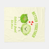 SAMEN BETTER Kool Valentijnskoppel Fleece Deken (Voorkant (Horizontaal))