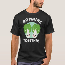 Samen Blijven Schattig Kawaii Eten Spel Valentijns T-shirt