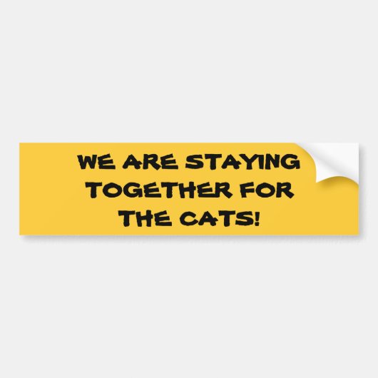 SAMEN BLIJVEN VOOR DE bumpersticker VAN CATS (Voorkant)