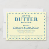 Samen Boter Geel Vintage Bruidsmeisjesfeest Kaart (Voorkant)