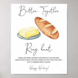 Samen boteren Ring jacht bruiloft spel Poster