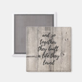 Samen bouwden ze een bioscoop magneet (Voorkant / Achterkant)