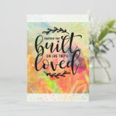 Samen bouwden ze een leven dat ze graag begroetend feestdagenkaart (Staand voorkant)