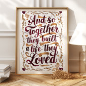 Samen bouwden ze een leven dat ze leuk vonden Kuns Poster