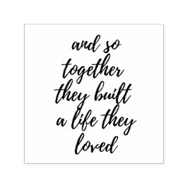 Samen bouwden ze een leven dat ze van rubber stemp  zelfinktende stempel